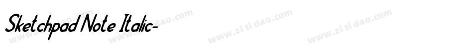Sketchpad Note Italic字体转换